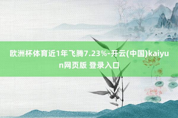 欧洲杯体育近1年飞腾7.23%-开云(中国)kaiyun网页版 登录入口
